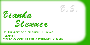 bianka slemmer business card